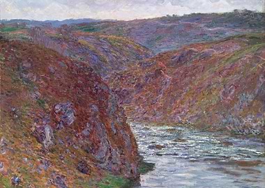 Impressionist River Landscape Painting