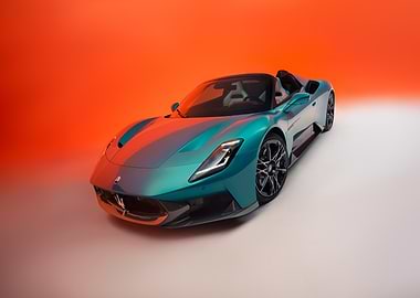 Turquoise Maserati MC20 Cielo Convertible