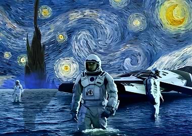 Interstellar Starry Night Art