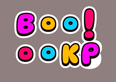Colorful 'Boo! Okp' Text Art