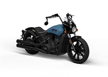 Indian Motorcycle on White Background