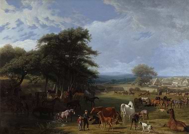 Horse Fair Landscape Painting