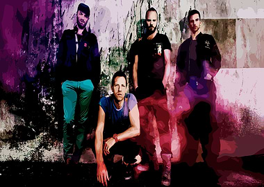 Coldplay band portrait