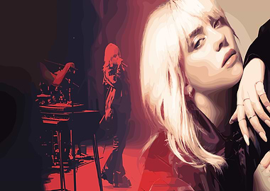 Billie Eilish stylized portrait