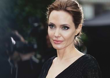 Angelina Jolie portrait on the red carpet