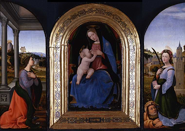 Madonna and Child with Saints Triptych