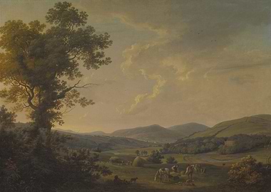 Pastoral Landscape with Figures and Animals
