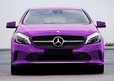 Purple Mercedes-Benz Front View
