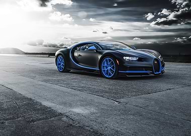 Bugatti Chiron on Concrete Surface