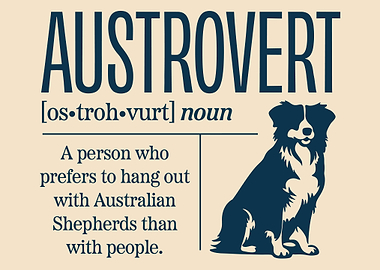 Austrovert Definition with Australian Shepherd