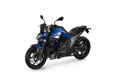 Blue BMW Motorcycle on White Background