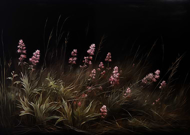 Dark Floral Pink Flowers