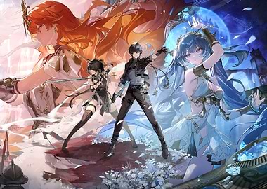 Anime Characters with Swords and Magic