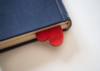 Book with Heart Bookmark