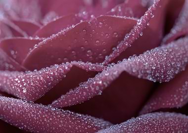 Dewy Rose Petals Close-Up