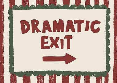 Dramatic Exit Sign with Arrow