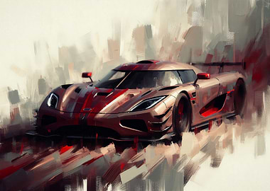 Koenigsegg Agera R - Abstract Painting