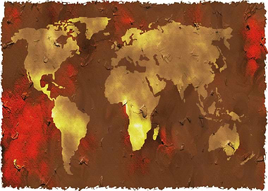 Textured World Map Art