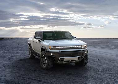 Hummer EV Pickup Truck on Salt Flats