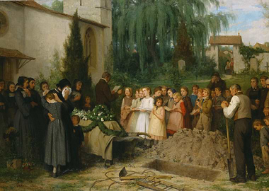 The Village Funeral by Charles Spencelayh