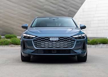 Blue Audi Front View