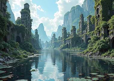 Overgrown Ruins by the River