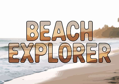 Beach Explorer Text Art