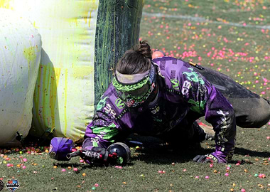 Paintball Player in Action
