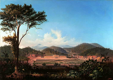 Landscape Painting with Building and Gardens