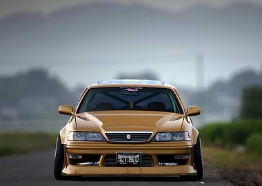 Gold Toyota Mark II Front View