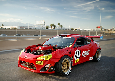 Red Toyota GT86 Race Car