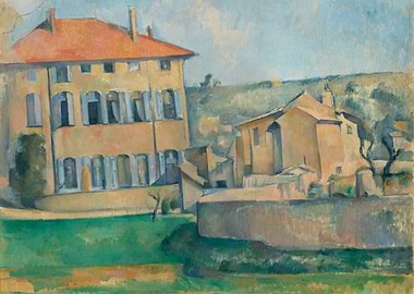 Impressionist Landscape with Buildings