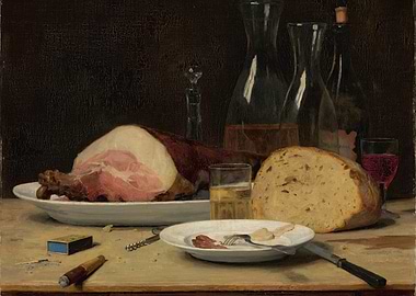 Still Life with Ham and Bread