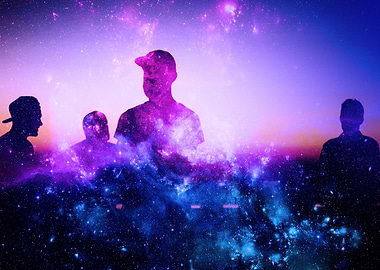 Cosmic Silhouettes: Galaxy Group Portrait