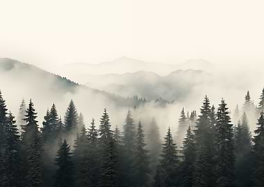 Misty Mountain Landscape
