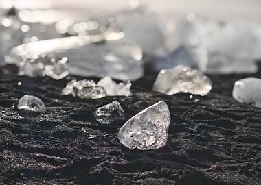 Ice on Black Sand Beach