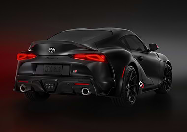 Black Toyota Supra Rear View