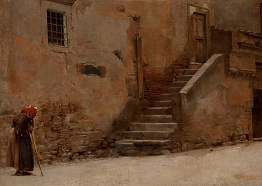 Old Woman in Italian Street Painting