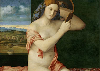 Woman with a Mirror, painting