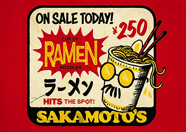 Retro Ramen Noodle Sale
