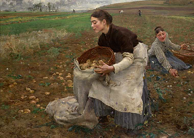 Potato Harvest Painting