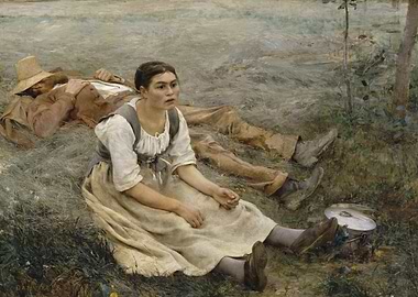 Resting in the Field Painting
