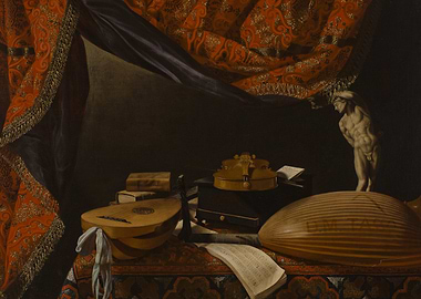 Still Life with Musical Instruments Painting