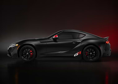 Black Toyota Supra GR Side View