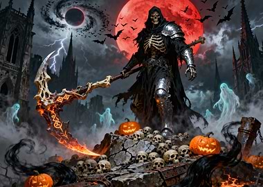 Grim Reaper Halloween Fantasy Art