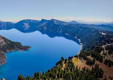 Crater Lake National Park aerial view Part (1/2)