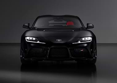 Black Toyota Supra Front View
