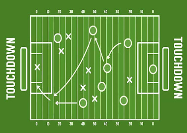 American Football Play Diagram