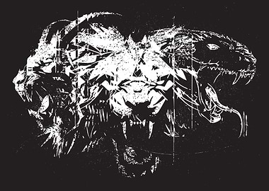 Three-Headed Beast of Gritty Fury