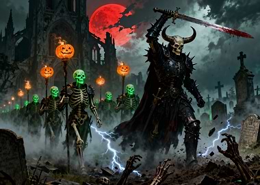 Halloween Skeleton Knight Army